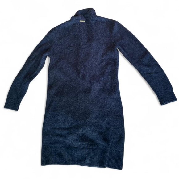 MICHAEL Michael Kors Navy Blue Open Front Long Medium Knit Cardigan Sweater Sz M - Picture 8 of 8